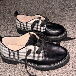 Plaid Black Women's Shoes